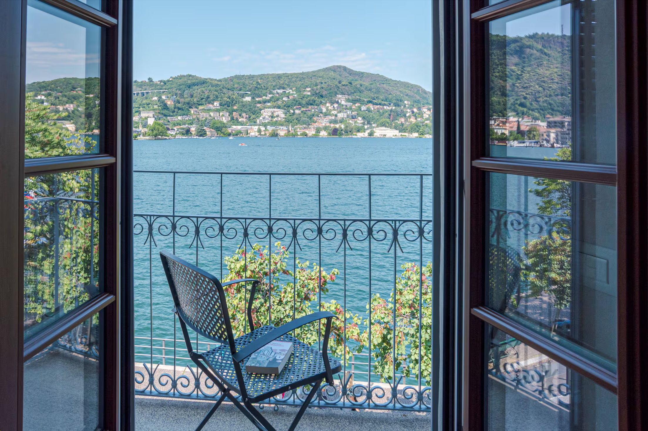 Lake view balcony from an Airbnb apartment
