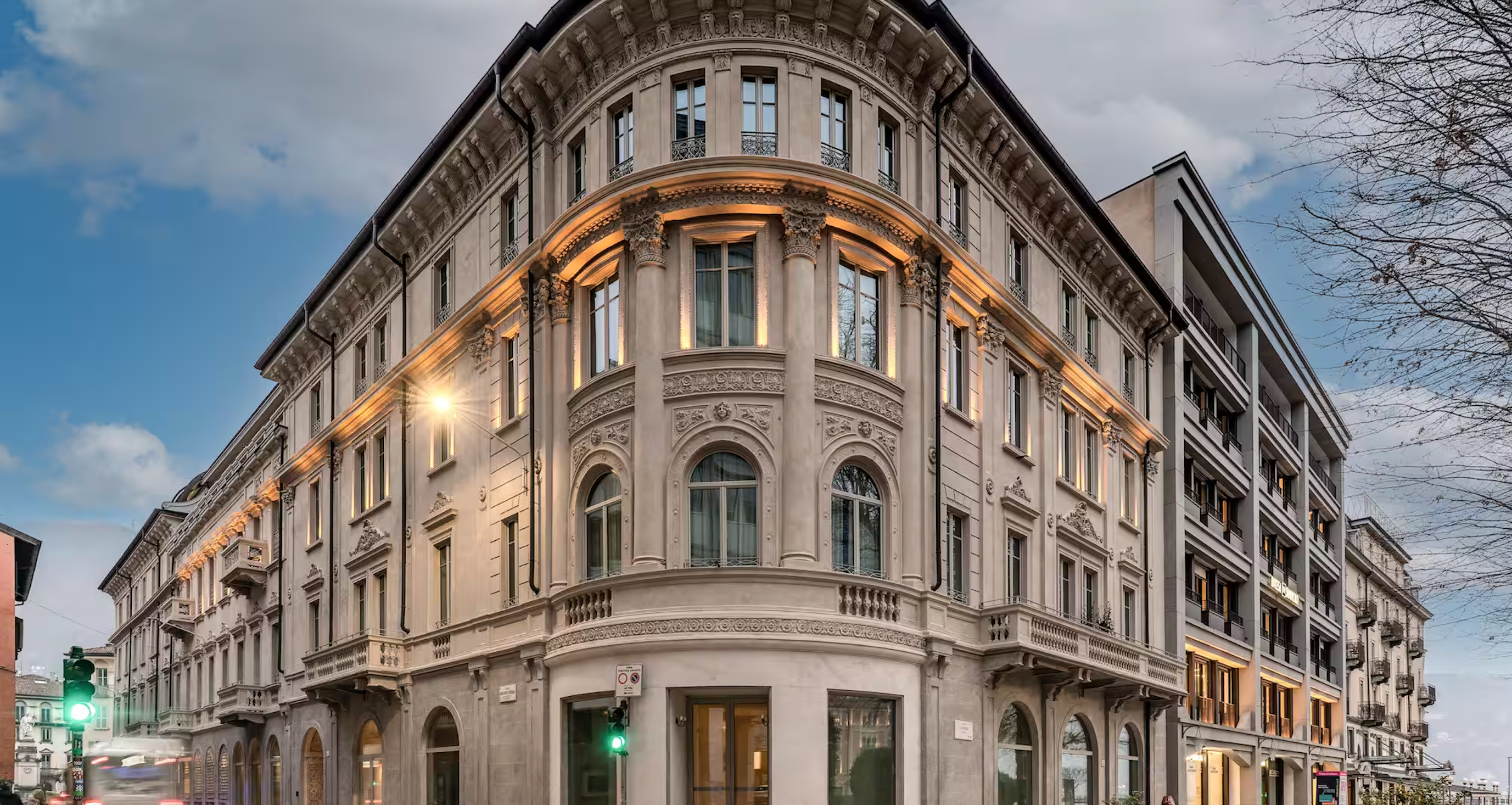 Palazzo San Gottardo corner facade