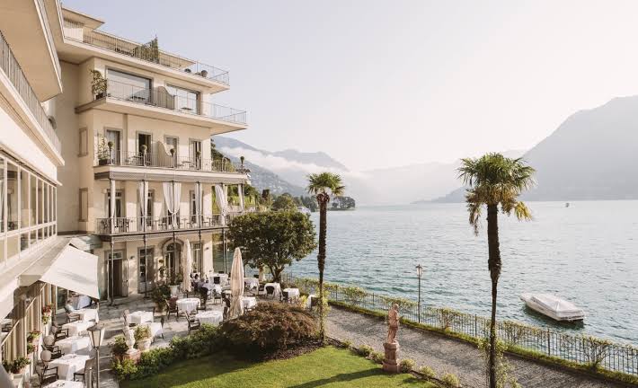 Villa Flori lakefront terrace